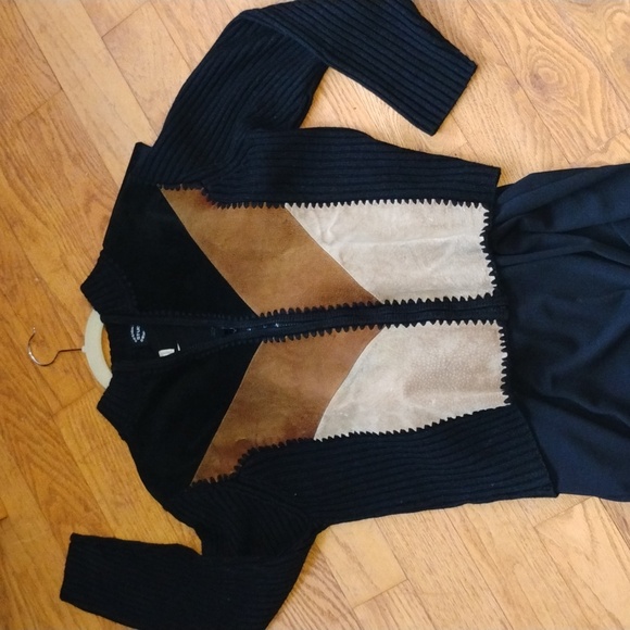 ๐ Designer ORTENSIA Italian VINTAGE Vee Wrap Sexy Sweater w/SHEER NET SLEEVE - Picture 12 of 16